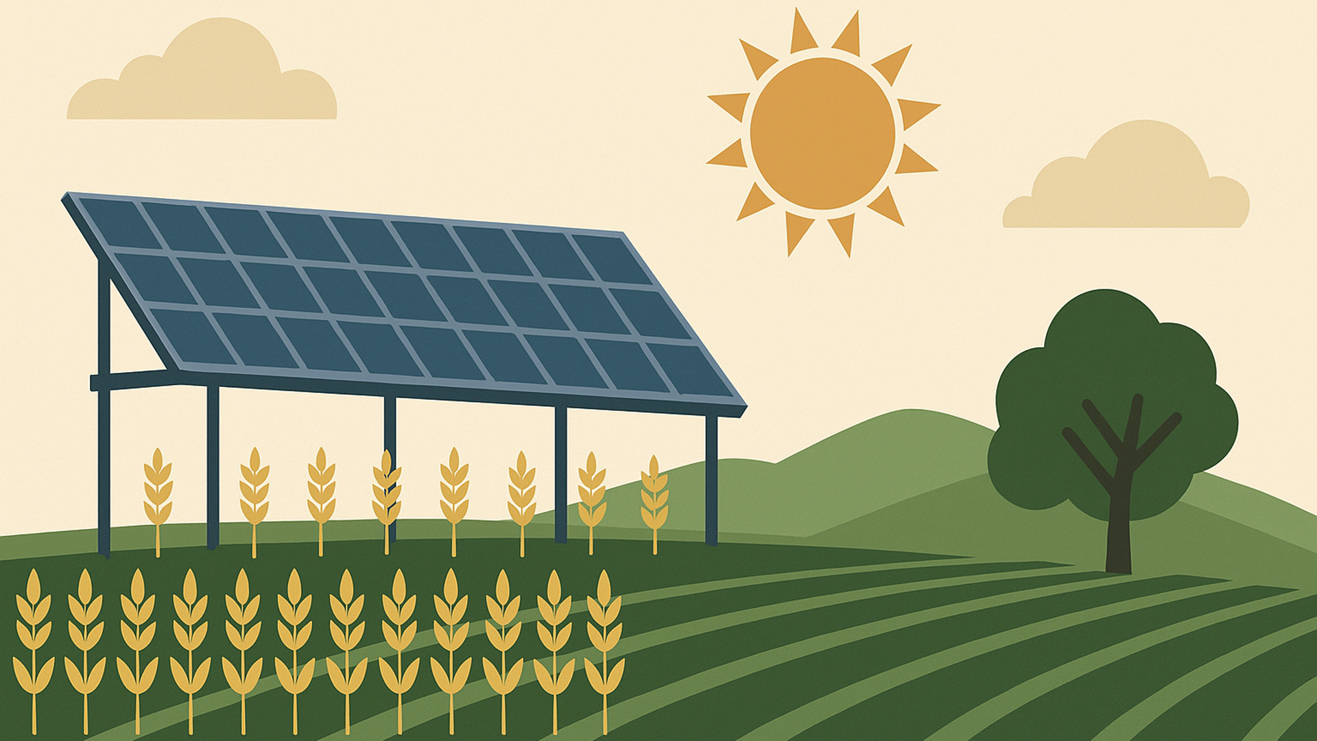 Rappresentazione grafica di pannelli fotovoltaici